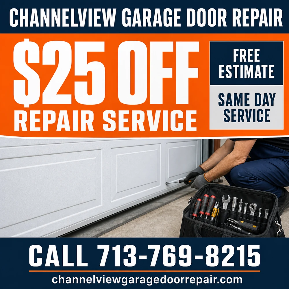 Garage door repair coupon for Channelview Garage Door Repair