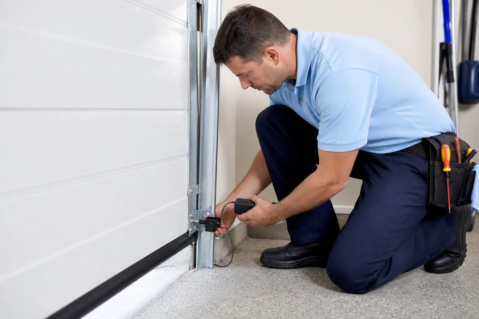 Garage door sensor repair in Channelview